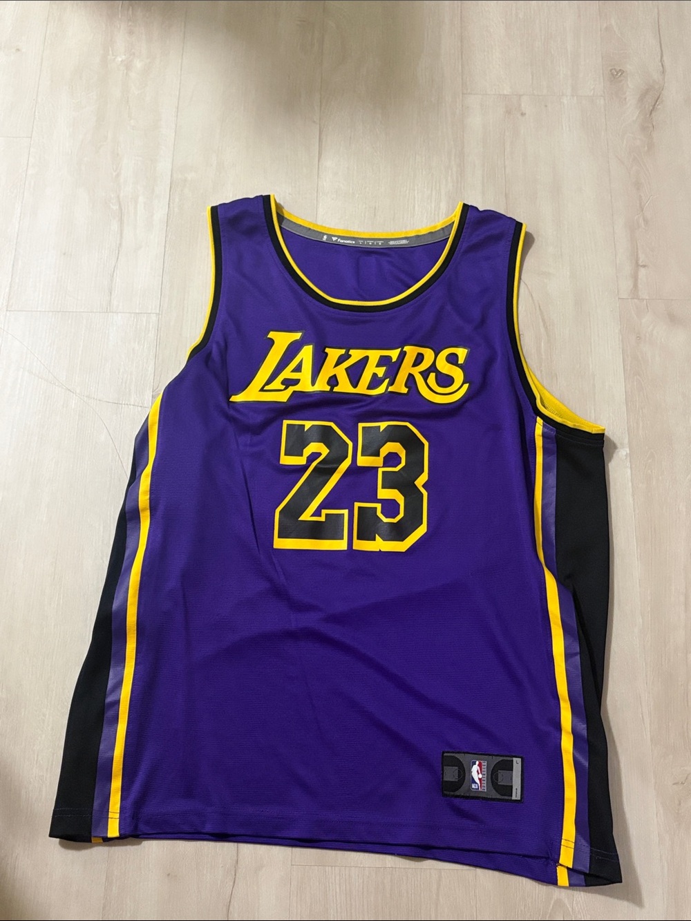Fanatics Purple and Yellow Lakers #23 Basketball Jersey
